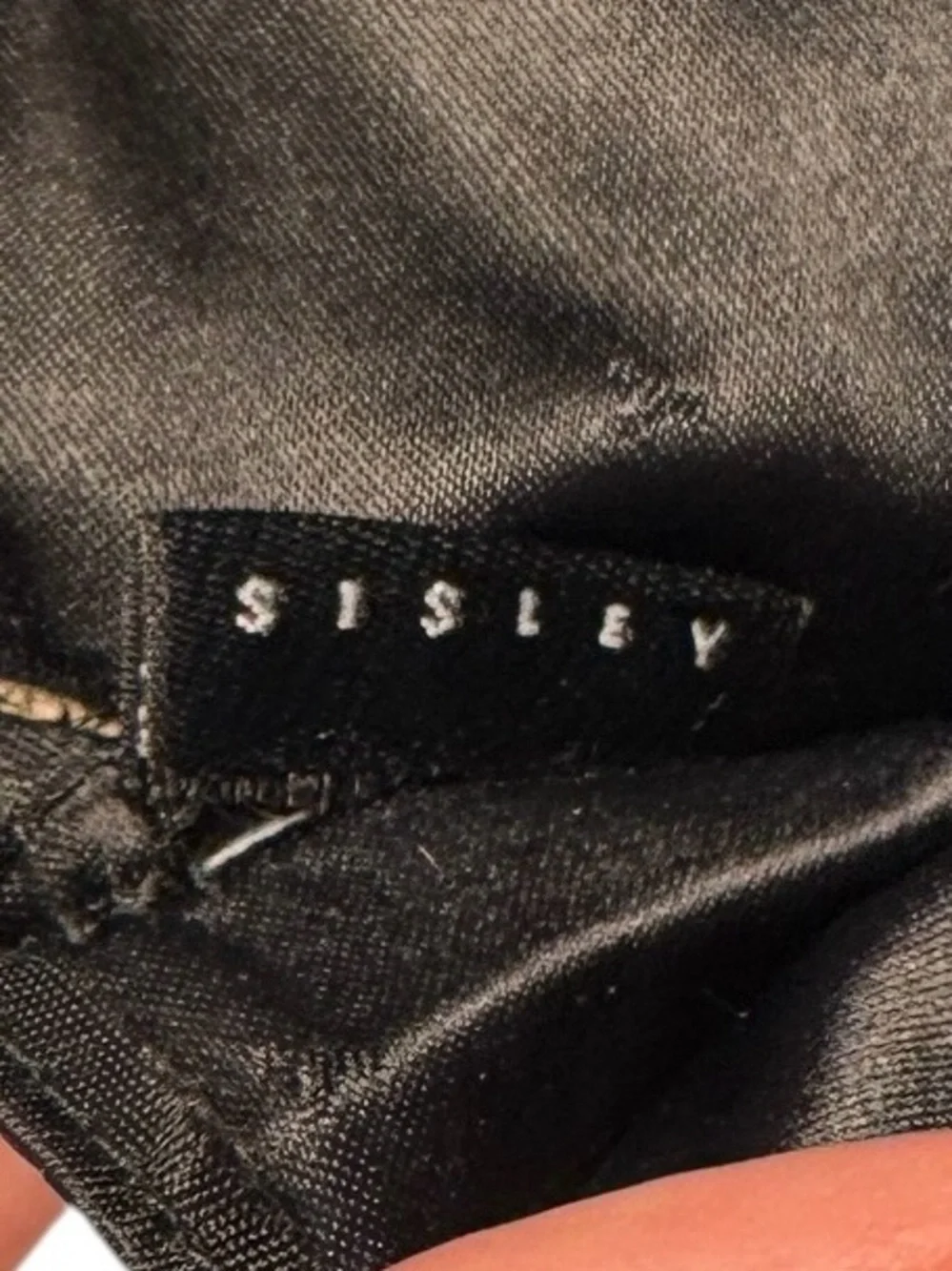 Vintage Sisley Black Nylon Large Flap Bifold Continental Wallet Organizer